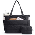 Quilted Nylon Puffer Tote Bag