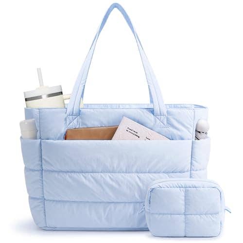Quilted Nylon Puffer Tote Bag